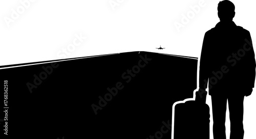 traveler awaits new horizons, beginning an epic journey of discovery