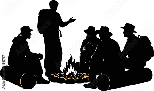 nightfall storytelling companions share wilderness wisdom by the comforting fires glow