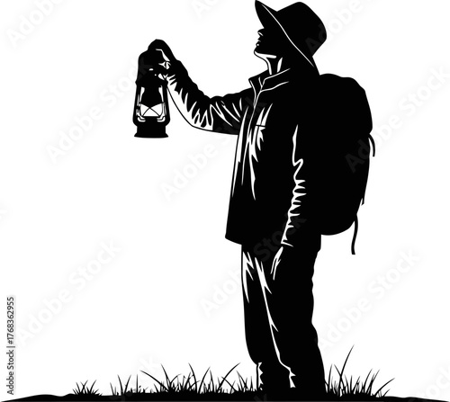 seekers solitary path illuminates the unknown, guiding towards discovery ahead