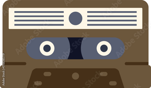 Vintage audio cassette tape evoking memories of mixtapes and analog sound recording