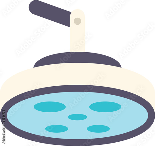 Surgical lamp providing focused light in operating room, essential equipment for modern surgical procedures