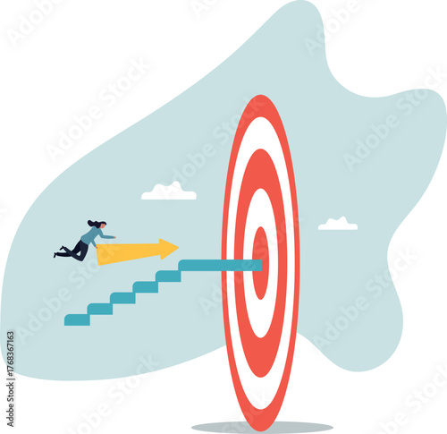 Business progress or career path, step to reach target or business goal, success step or motivation for improvement .about a man and his life.