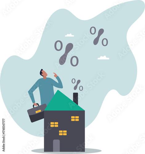 Real estate and housing mortgage rates, interest rate for house loan or renting,about a man and his life.