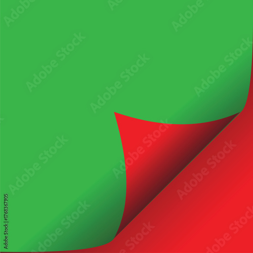 Blank page with curled corner and soft shadow. Corner of sheet of paper. Realistic vector illustration isolated on transparent background, eps 10.
