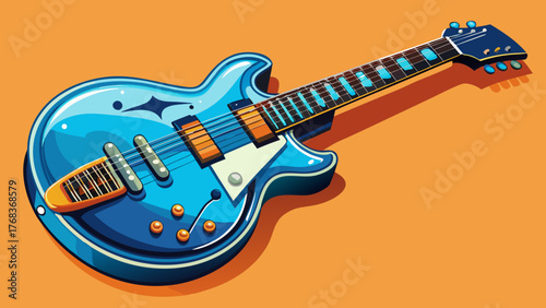 Very beautiful, solid blues guitar, showcasing classic electric guitar design, rich wooden body, detailed hardware, and elegant craftsmanship, perfect for blues music performance and artistic 