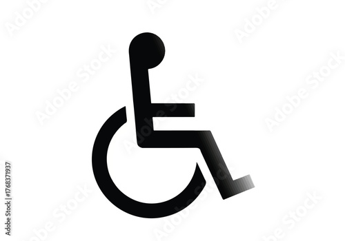 Illustration of a person in a wheelchair isolated on white background, symbolizing accessibility and inclusivity for individuals with disabilities