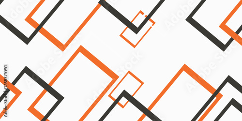 Bright black banner with a trend orange stripes