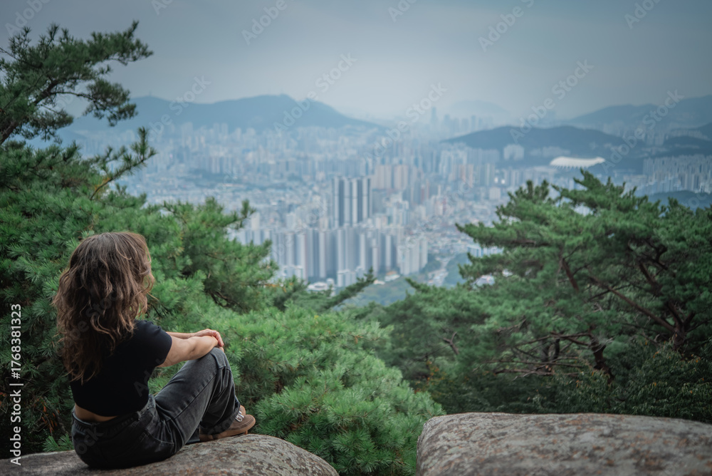 Fototapeta premium The Urban Expanse Below 