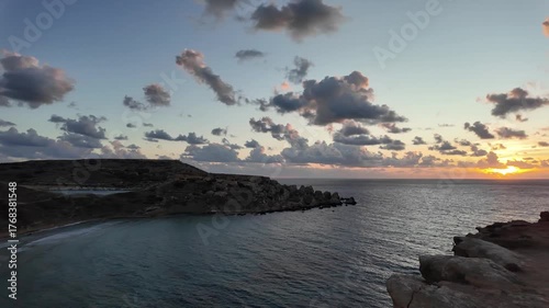 sunset at Għajn Tuffieħa, Riviera Bay, Malta, 