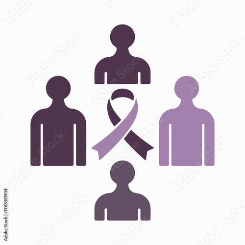 Purple ribbon and baby silhouette vector design pack for World Prematurity Day, preterm birth awareness, healthcare and charity campaign art