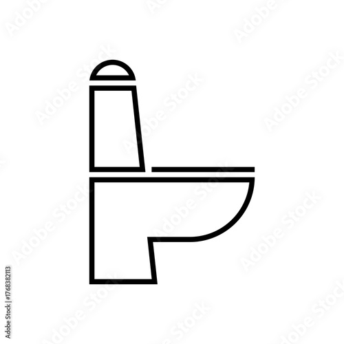 Restroom closet sign isolated icon graphic vector