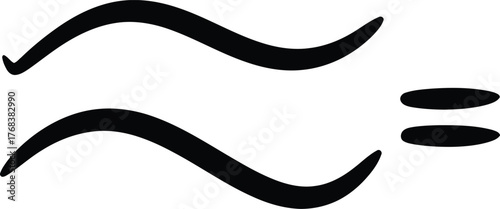 Simple Wind Symbol Vector Illustration