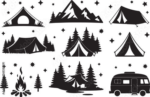 Camping adventure with nature and stars