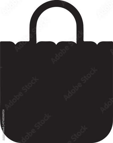 Clean illustration of a stylish ego shopping bag