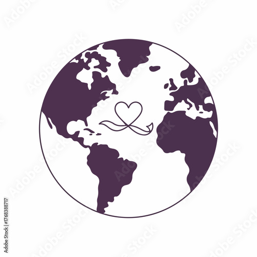 Tiny baby footprints, heart ribbon, caregiver hands, preemie support, awareness icons and solid color vector collection for World Prematurity Day