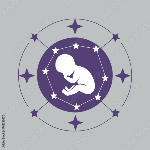 Tiny baby footprints, heart ribbon, caregiver hands, preemie support, awareness icons and solid color vector collection for World Prematurity Day