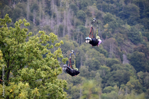 Seilbahn Megazipline im Harz über die Rappbodetalsperre