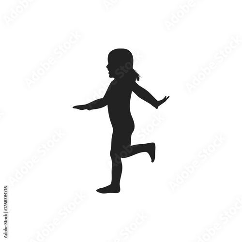 silhouette of children playing