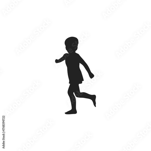 silhouette of children playing
