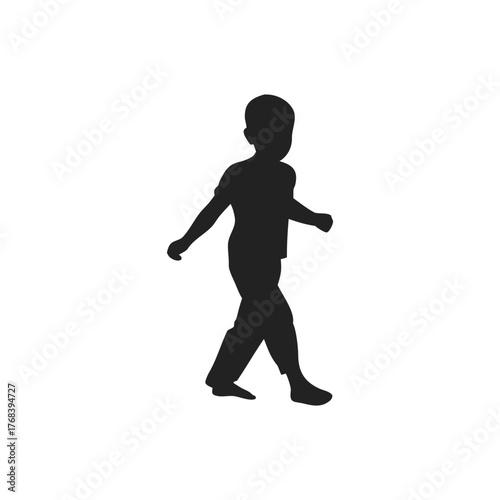 silhouette of children playing