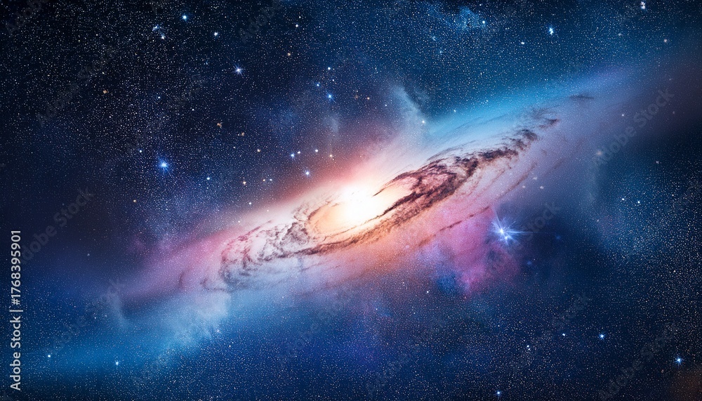 Fototapeta premium Cosmic Background With A Nebula In Deep Space