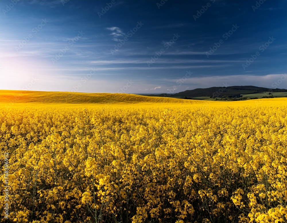 Obraz premium canola flowers in full bloom