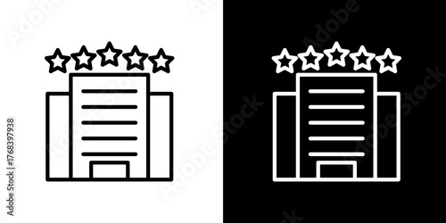 Hotel Icon Set High-Quality Vector Illustrations for Luxury Accommodation and Travel Concepts