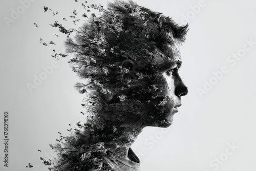 Conceptual images illustrating ADHD, dyscalculia, and dysgraphia – mental health and learning differences
