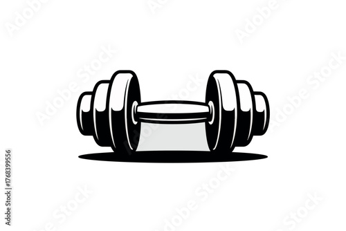 A single dumbbell is shown against a white background.