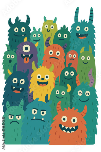 An AI Midjourney illustration depicts a group of furry monsters