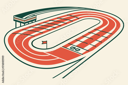 Minimal vector of Daytona 500 race track vector in dynamic style
