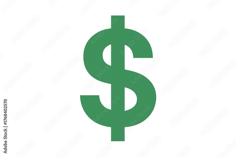 Fototapeta premium Dollar sign icon representing currency, finance, business, earning, and wealth on a transparent background