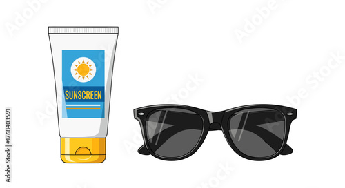Sunscreen and sunglasses offer essential protection from the sun's rays, keeping you safe and comfortable outdoors.