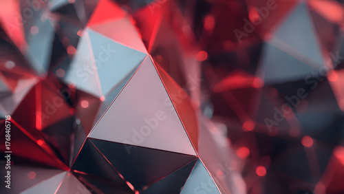 Fototapeta Naklejka Na Ścianę i Meble -  macro of realistic 3d triangle futuristic appearance of an abstract background	