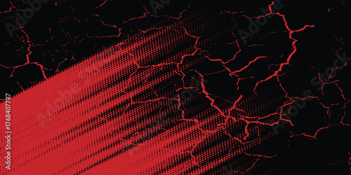 Halftone dots red and blue color pattern gradient grunge texture background. Dot pop art comic sport style vector illustration