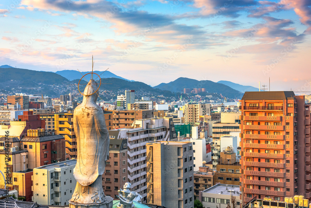 Obraz premium Nagasaki, Japan Cityscape 503