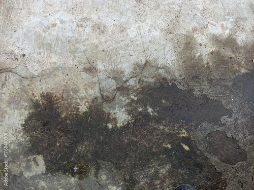 Wet Dirty Cracked Concrete Floor Grunge Texture