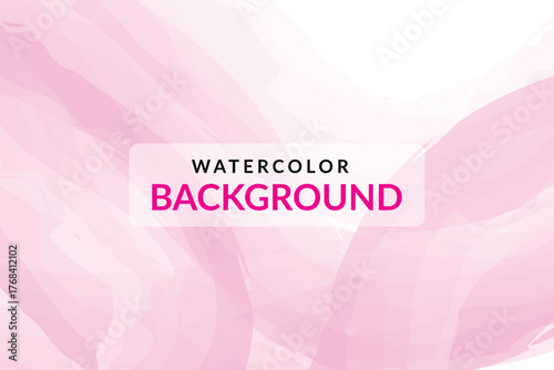 Soft pink watercolor texture background with subtle brush strokes and a white overlay featuring the words watercolor background