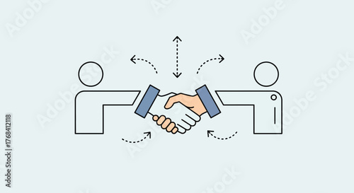 Business agreement and collaboration showing handshake symbolizing partnership and cooperation