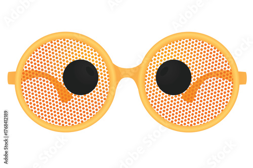 Eyeball glasses icon. vector illustration	