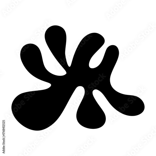 Filled style icon representing a blob leaf