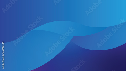 Abstract flowing waves of vibrant blue gradient colors creating a smooth and dynamic modern background design