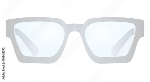 Grey nerd glasses. vector illustration	
