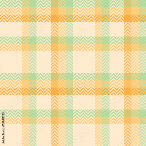 English background vector tartan, linear seamless pattern fabric. Delicate check plaid texture textile in blanched almond and papaya whip colors.
