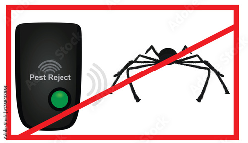 Electronic ultrasonic repeller. vector illustration	
