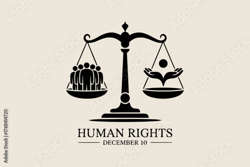 Scales of Justice Human Rights Vector Illustration for International Day
