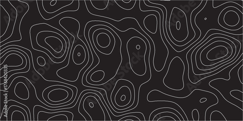 Topographic canyon geometric map relief texture with curved layers and shadow .Abstract geometric topographic contour map background. Panorama view gradient multicolor wave curve .