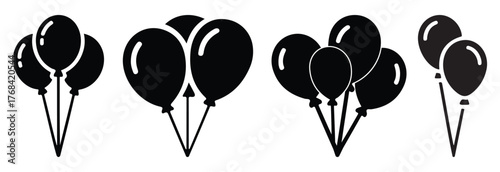 Party Balloon Icon Set Vector celebration event symbols. Simple flat vector icon. and Birthday Decoration