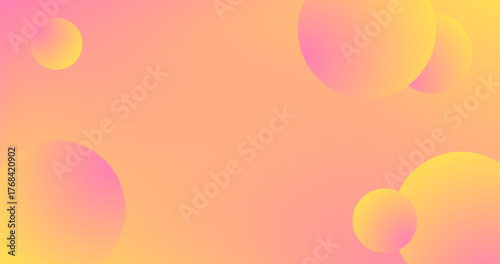 Yellow Pink Gradient balls on Abstract background Creative concept for wallpaper banner presentation booklet