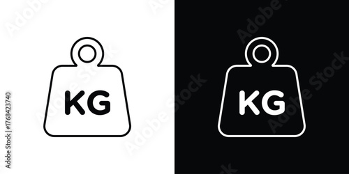 Weight icon editable vector stroke for web designs